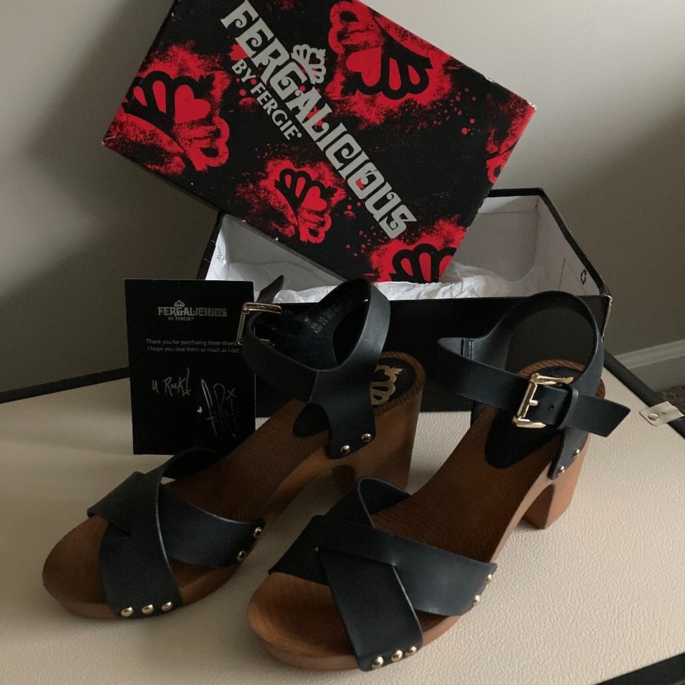 Fergie ~ Mercy Black Heels. 8.5 M